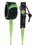 pro-lite 5'5 foot comp surfboard leash lime green