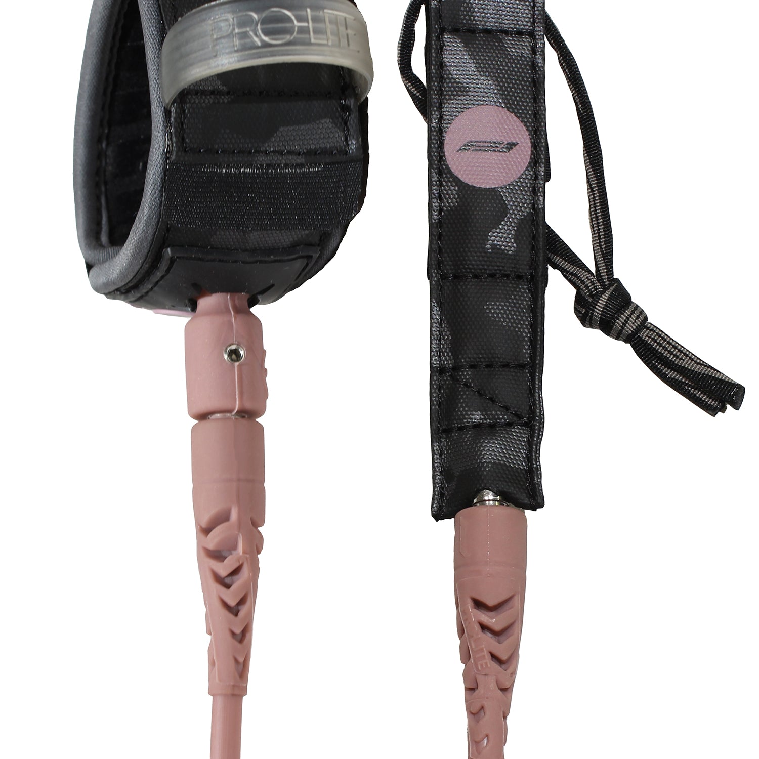 pro-lite 5'5 foot comp surfboard leash mauve