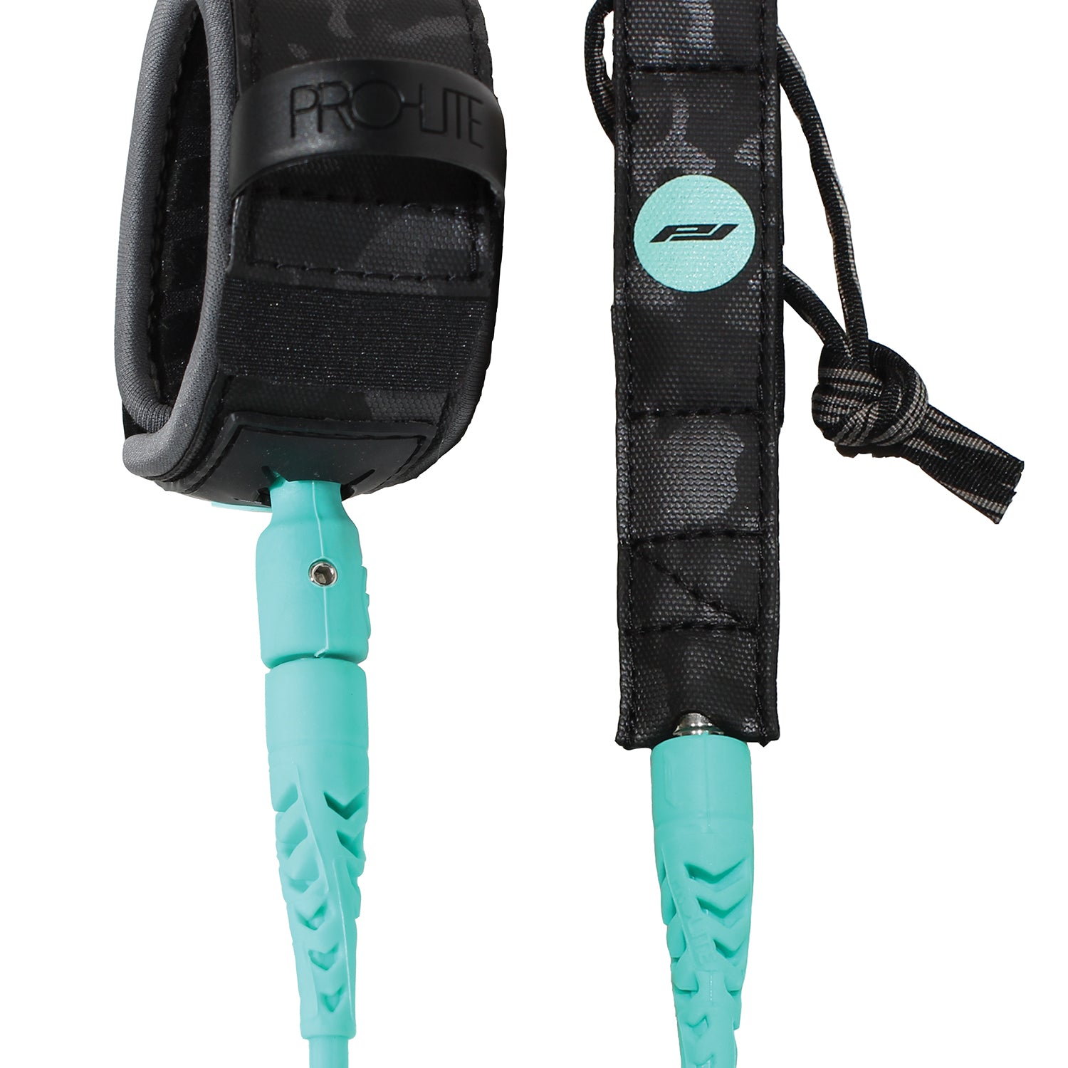 pro-lite 6'0 surfboard leash comp series teal