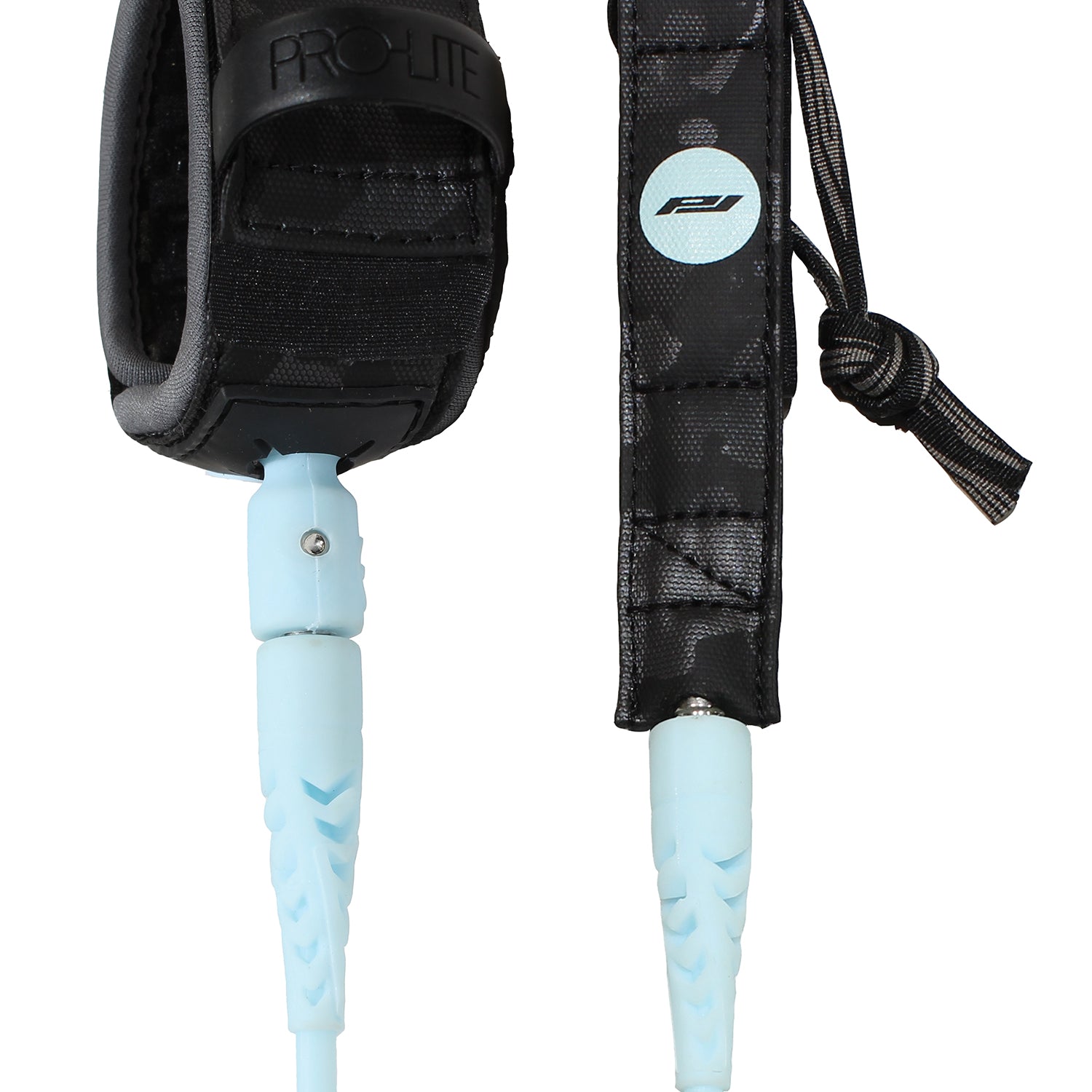 pro-lite 6'0 surfboard leash comp series light blue