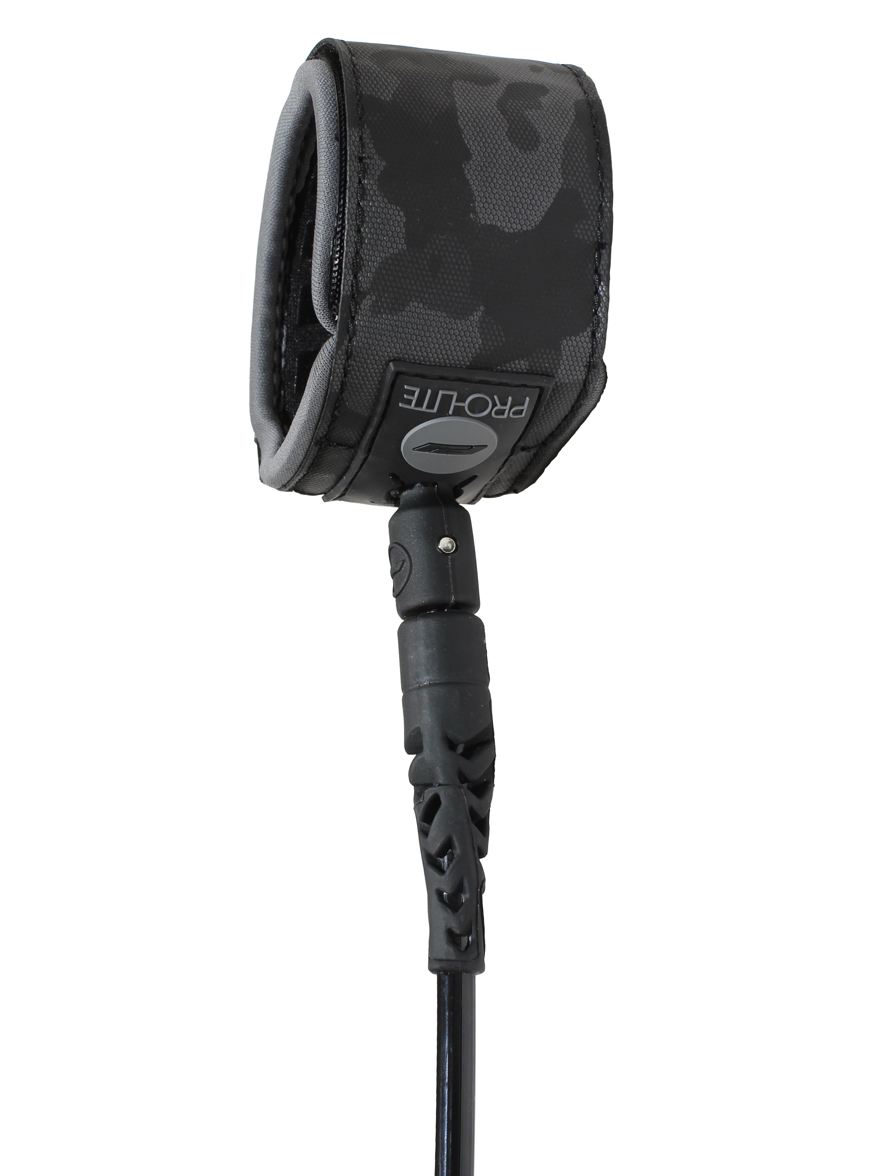 9'0 pro-lite surfboard leash-black with gray logo