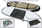 Internal storage and accessory details prolite coffin surf travel bag accessory pack