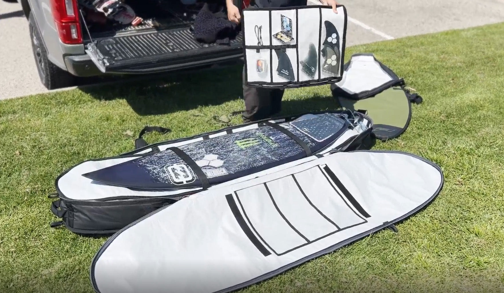 eithan osborne packing finless coffin 2-3 boards surf travel bag