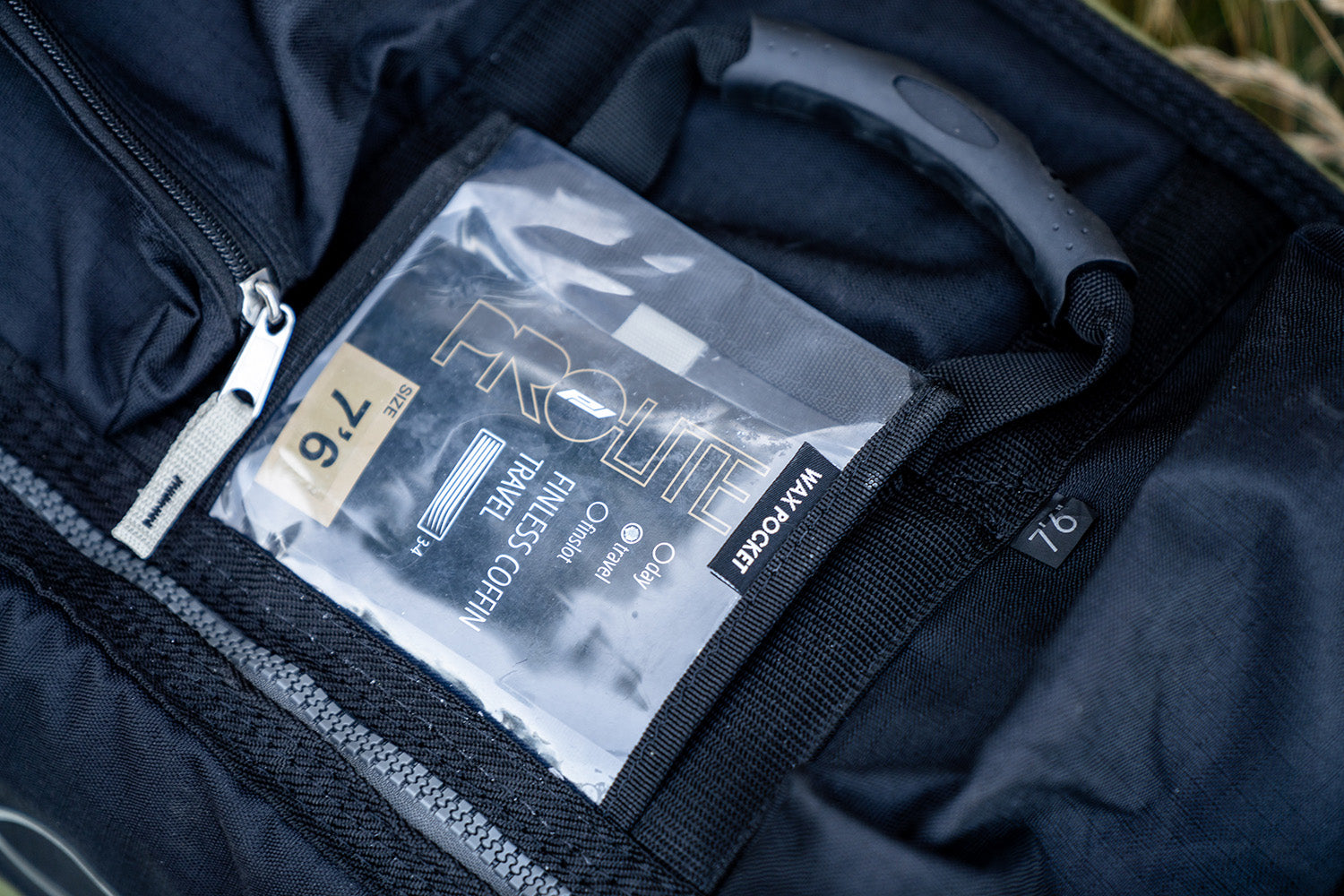 multiple storage pockets on surf travel bag