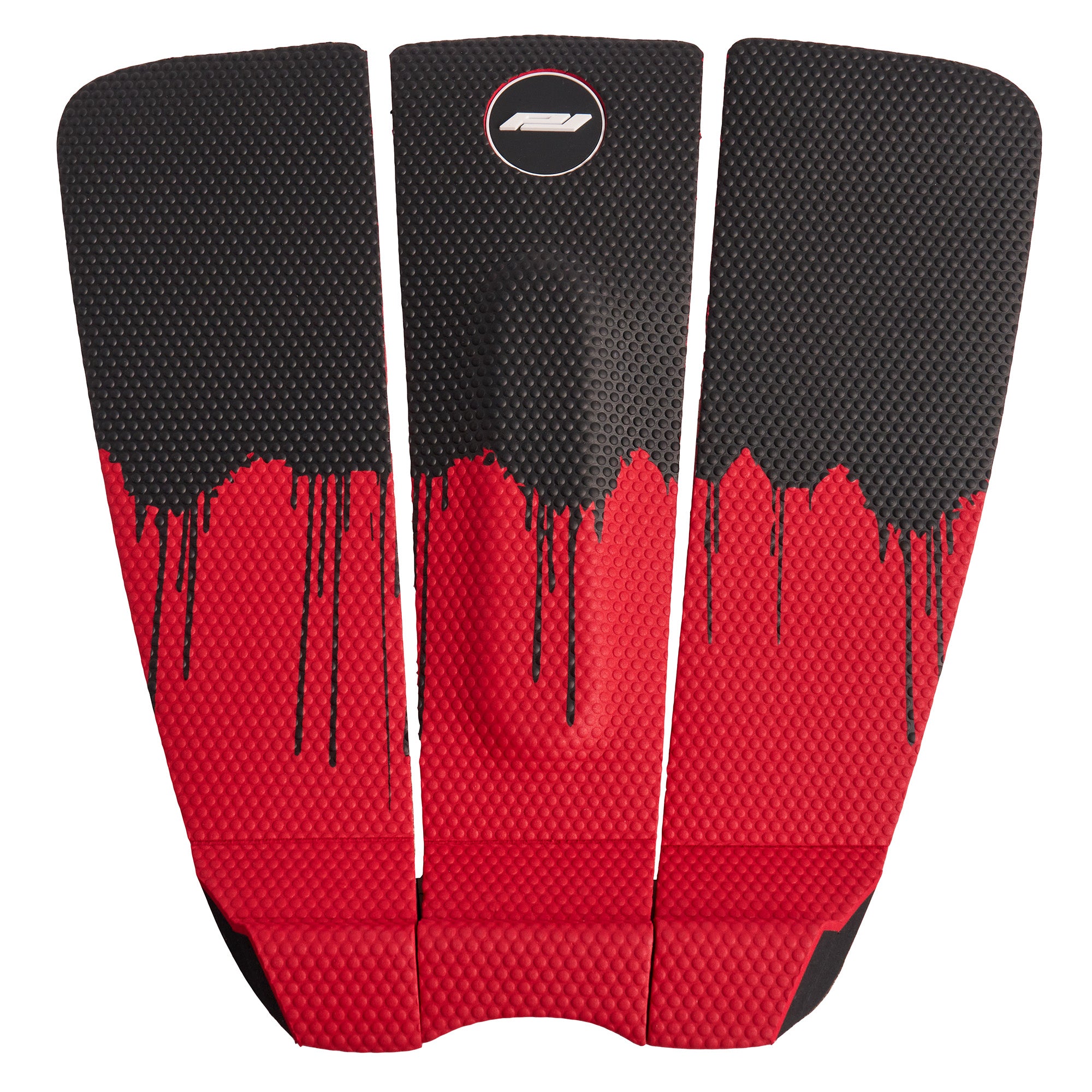 the drip surfboard traction pad black/red