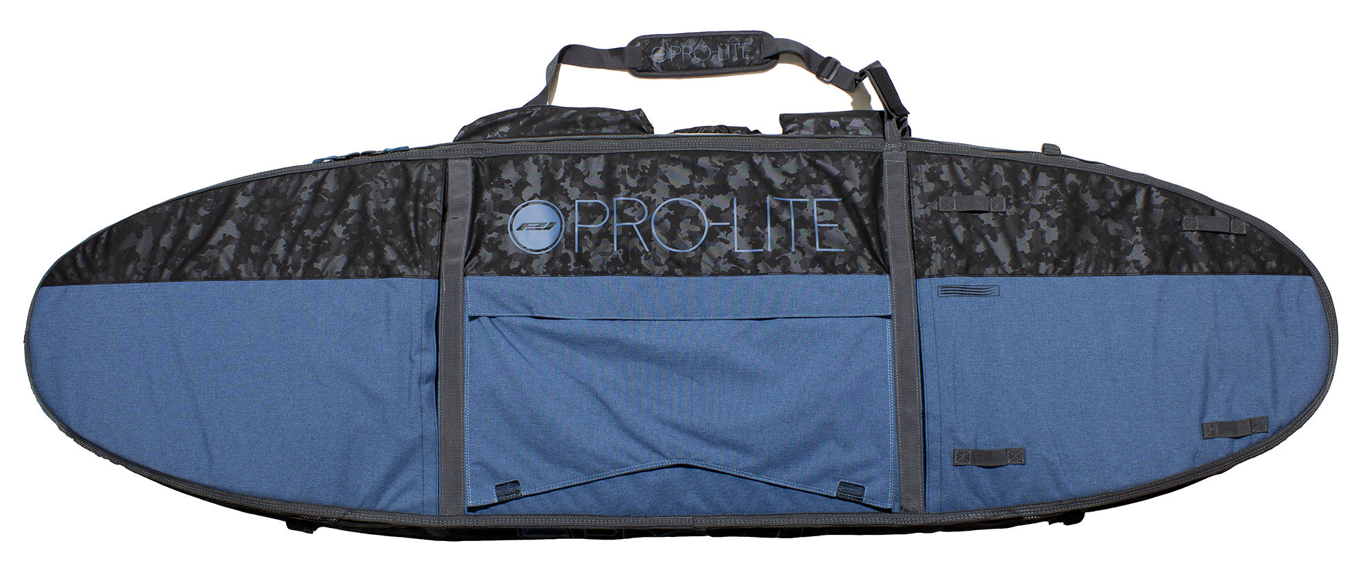 Pro-Lite armored coffin surfboard travel bag top view