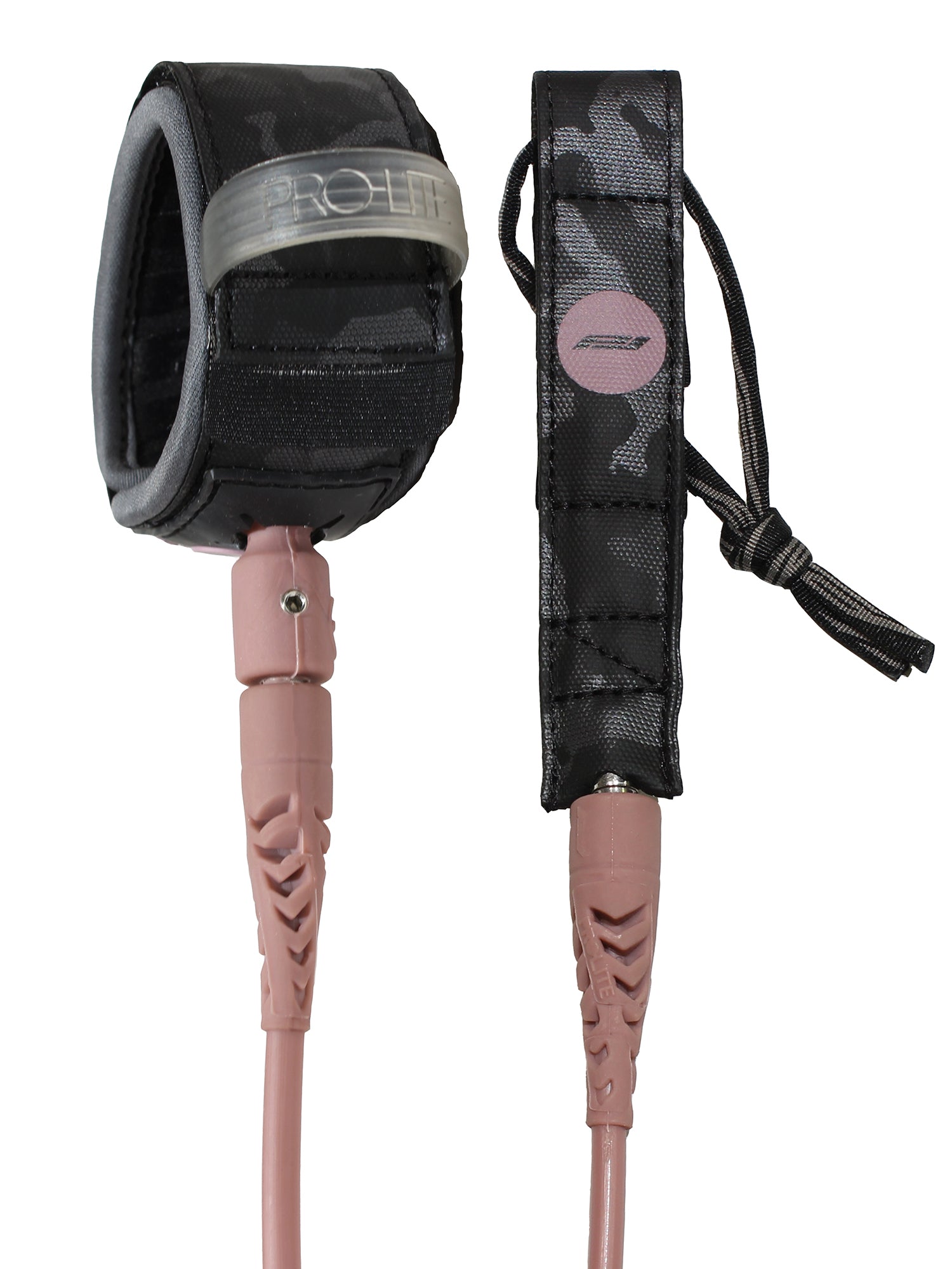 pro-lite 5'5 foot comp surfboard leash mauve