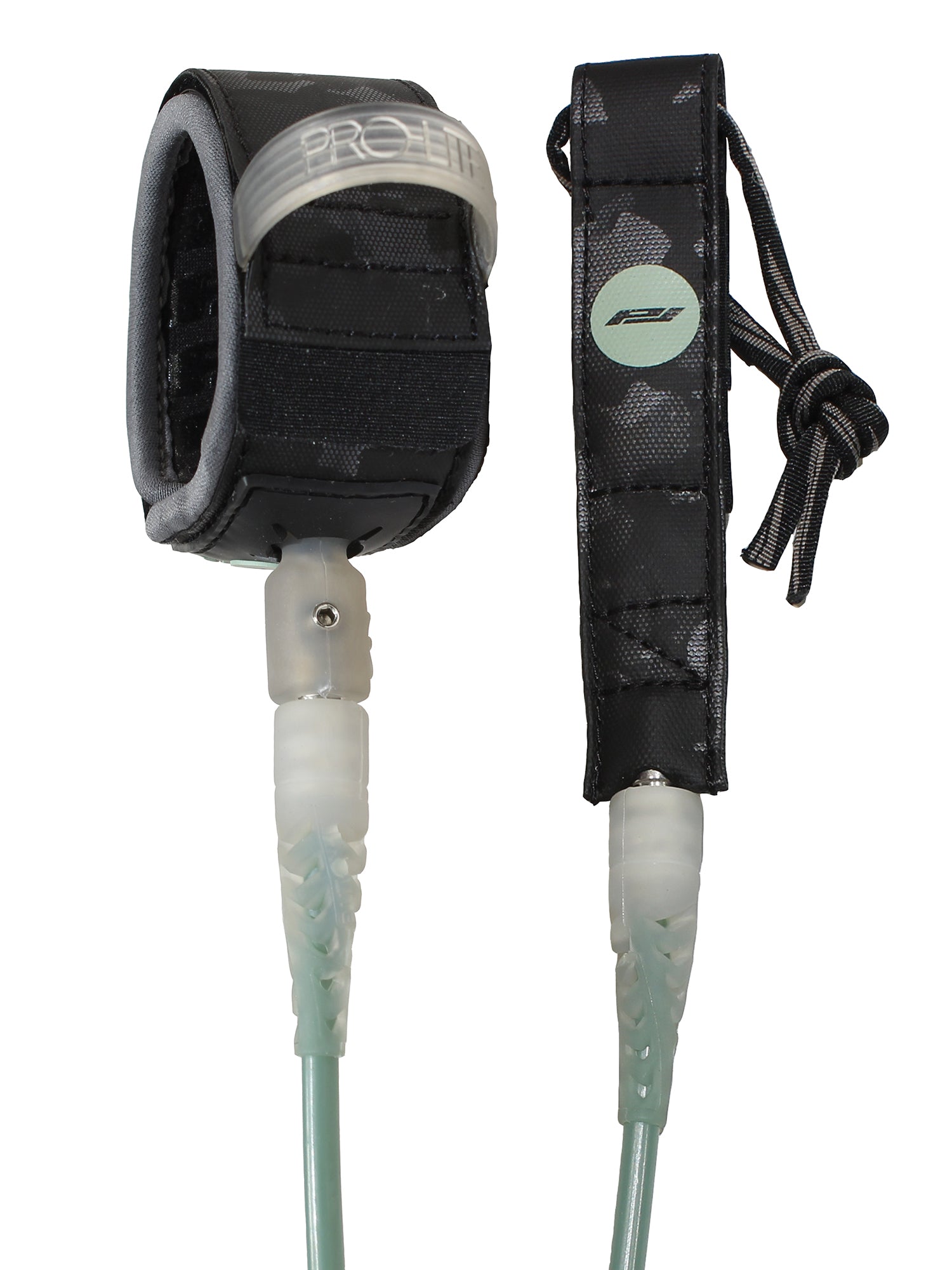pro-lite 6'0 surfboard leash comp series moss green