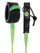 pro-lite 6'0 surfboard leash comp series lime green