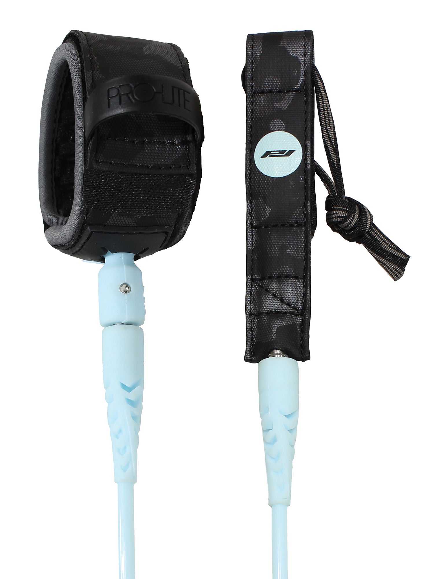 pro-lite 6'0 surfboard leash comp series light blue