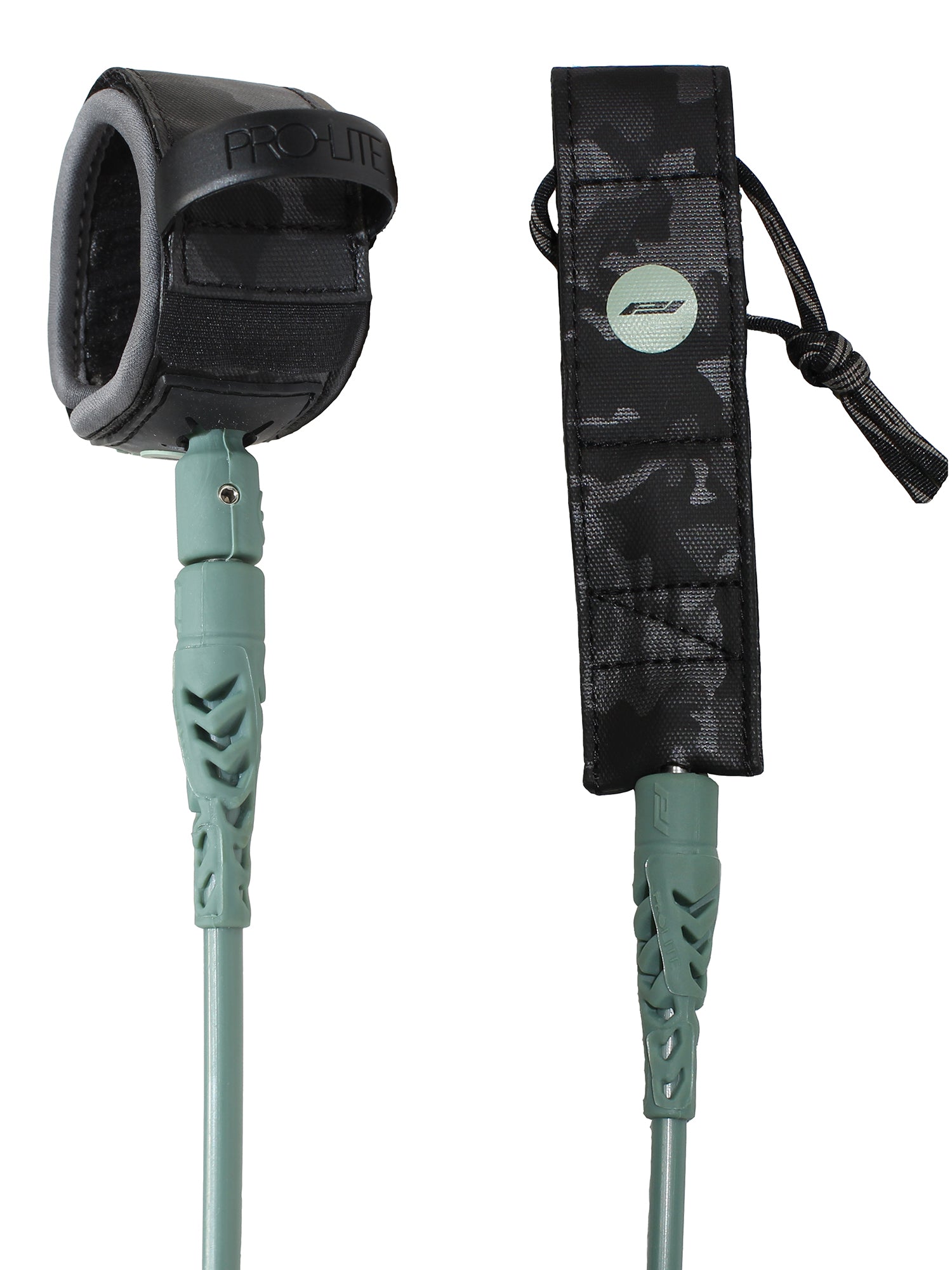 Pro-Lite 6 and a half foot freesurf leash moss green