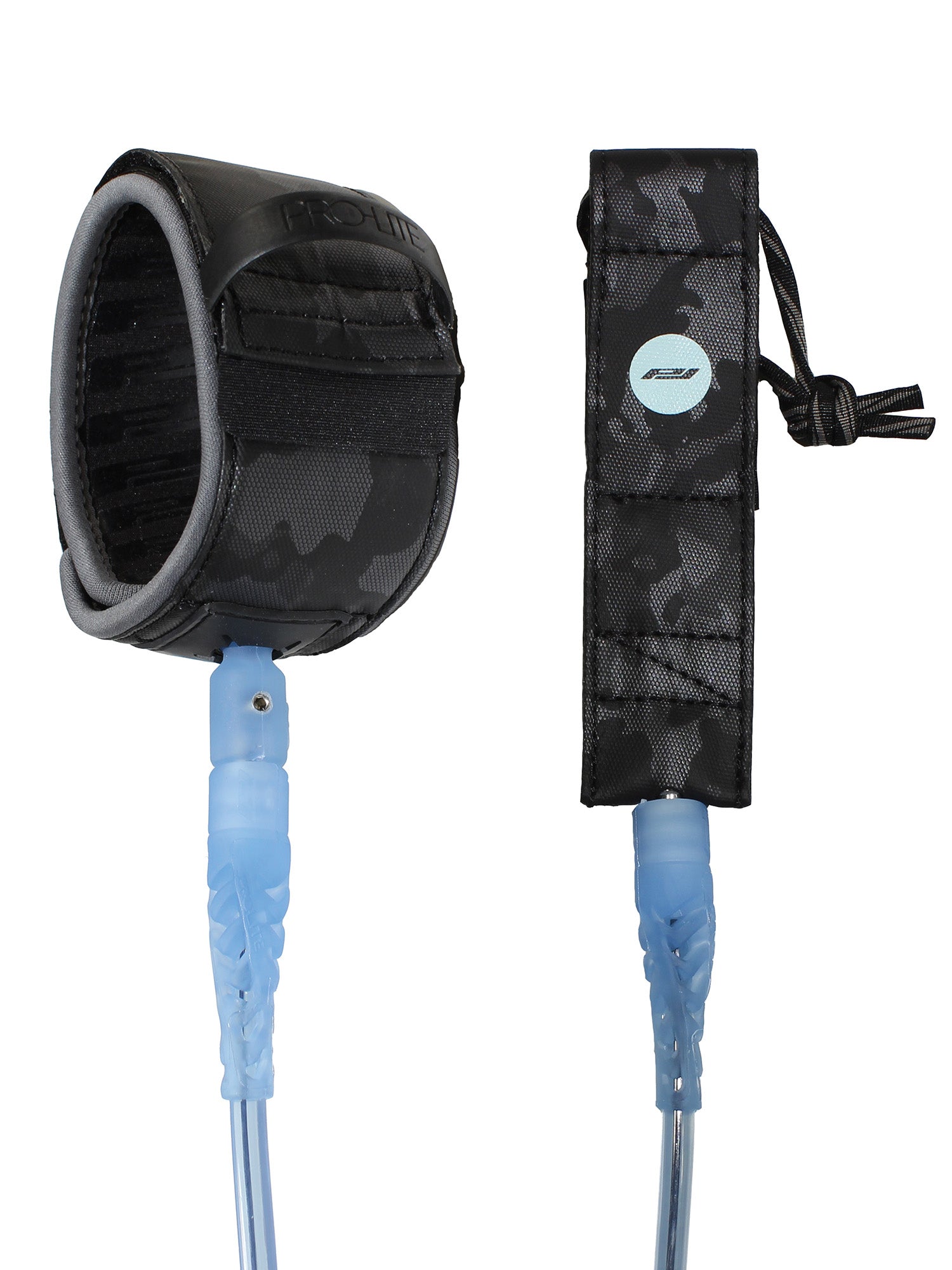 Pro-Lite surfboard longboard leash knee cuff clear blue
