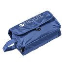 navy blue surf travel accessory pack with windowed compartments closed with velcro