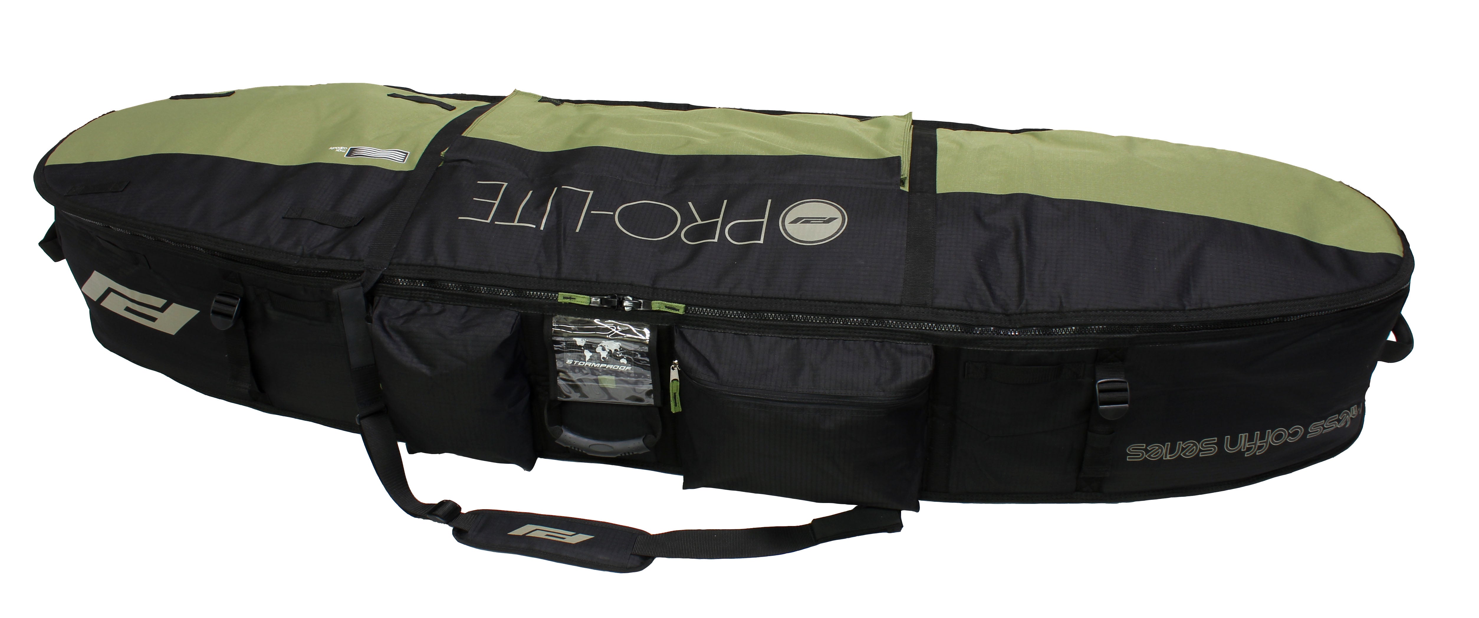 pro-lite finless coffin surfboard travel bag 3-4 boards