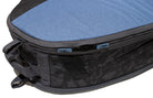 Ventilation point on armored coffin travel bag.