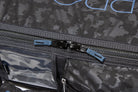 Close up of molded zippers on armored coffin bag.