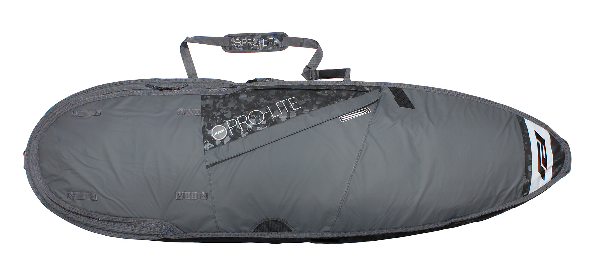 Top view of smuggler surfboard travel bag