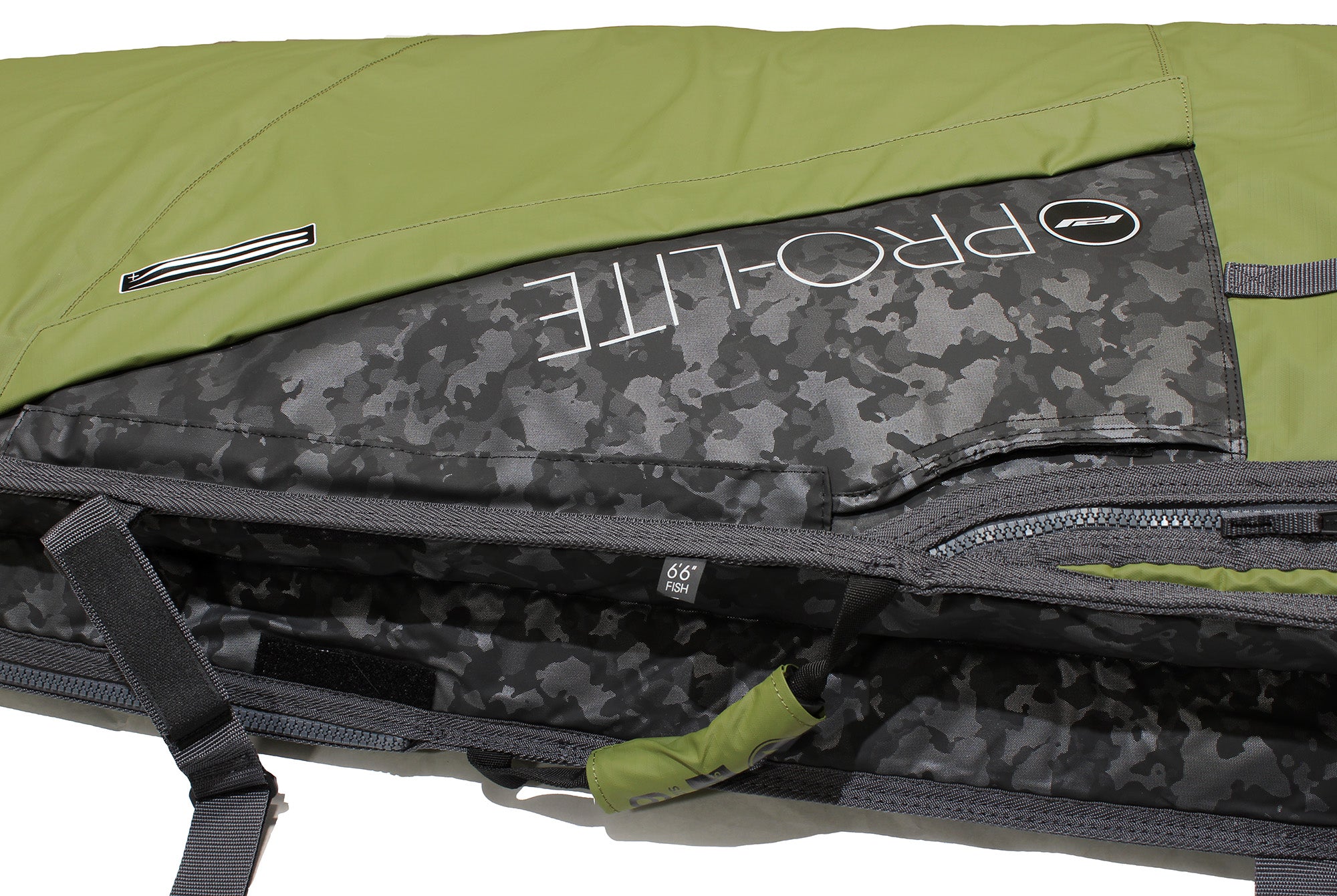 Durable reinforced handle on smuggler bag .