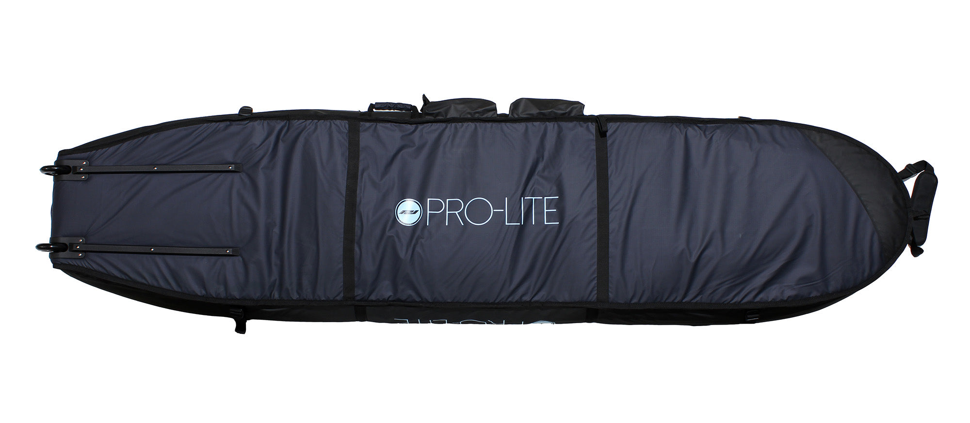 Pro-Lite wheeled coffin longboard surfboard travel bag bottom view.