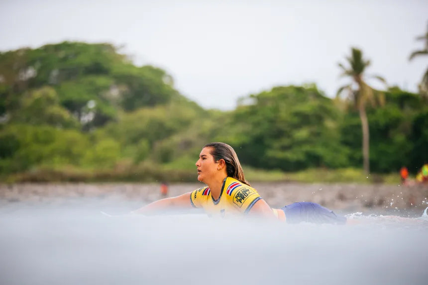 Brisa Hennessy in surf competition