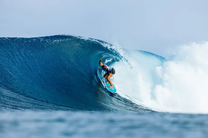 woman surfing