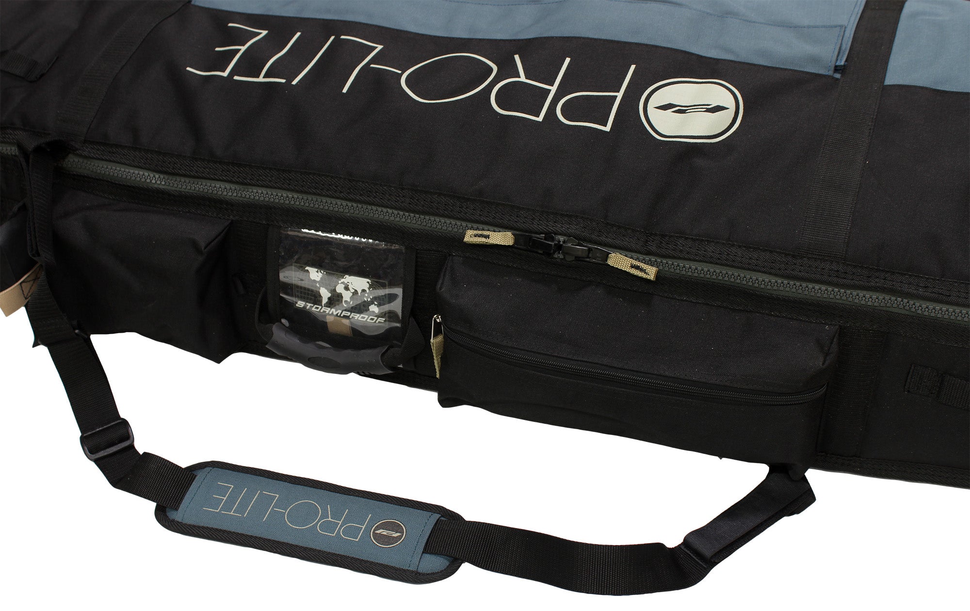 pro-lite finless coffin travel bag molded zippers