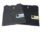 Two folded prolite surf t-shirts with logos on a white background
