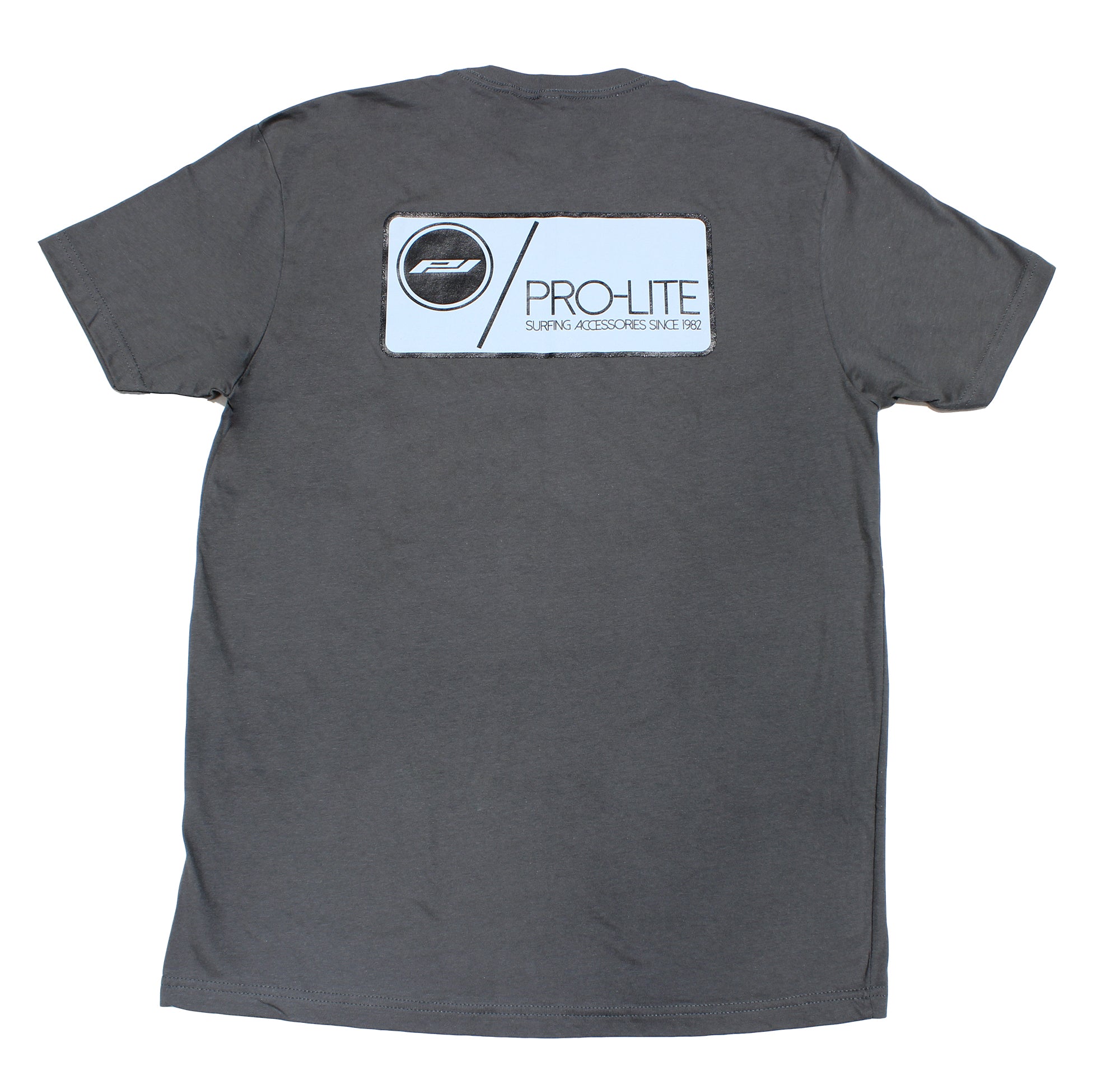 charcoal gray prolite t-shirt back.