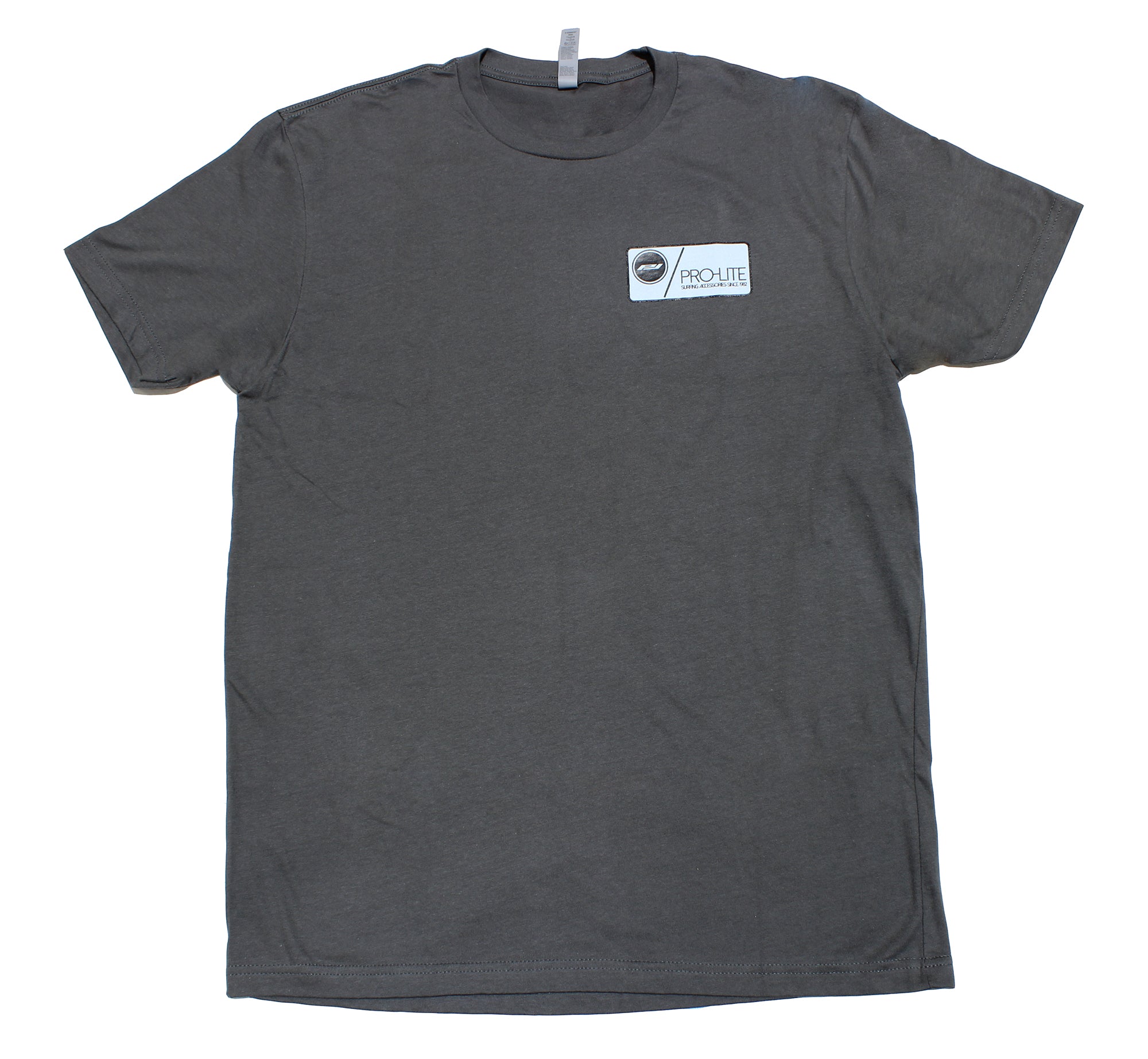 charcoal gray prolite t-shirt front.