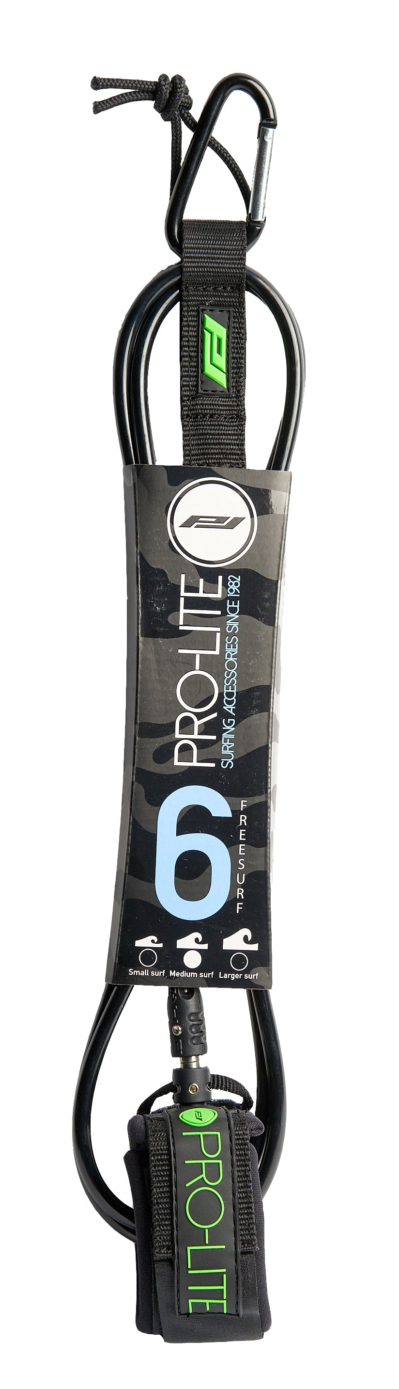 7'0 pro-lite surfboard leash-clear smoke with black core