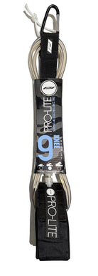 pro-lite longboard surfboard leash 9 foot knee clear with white core