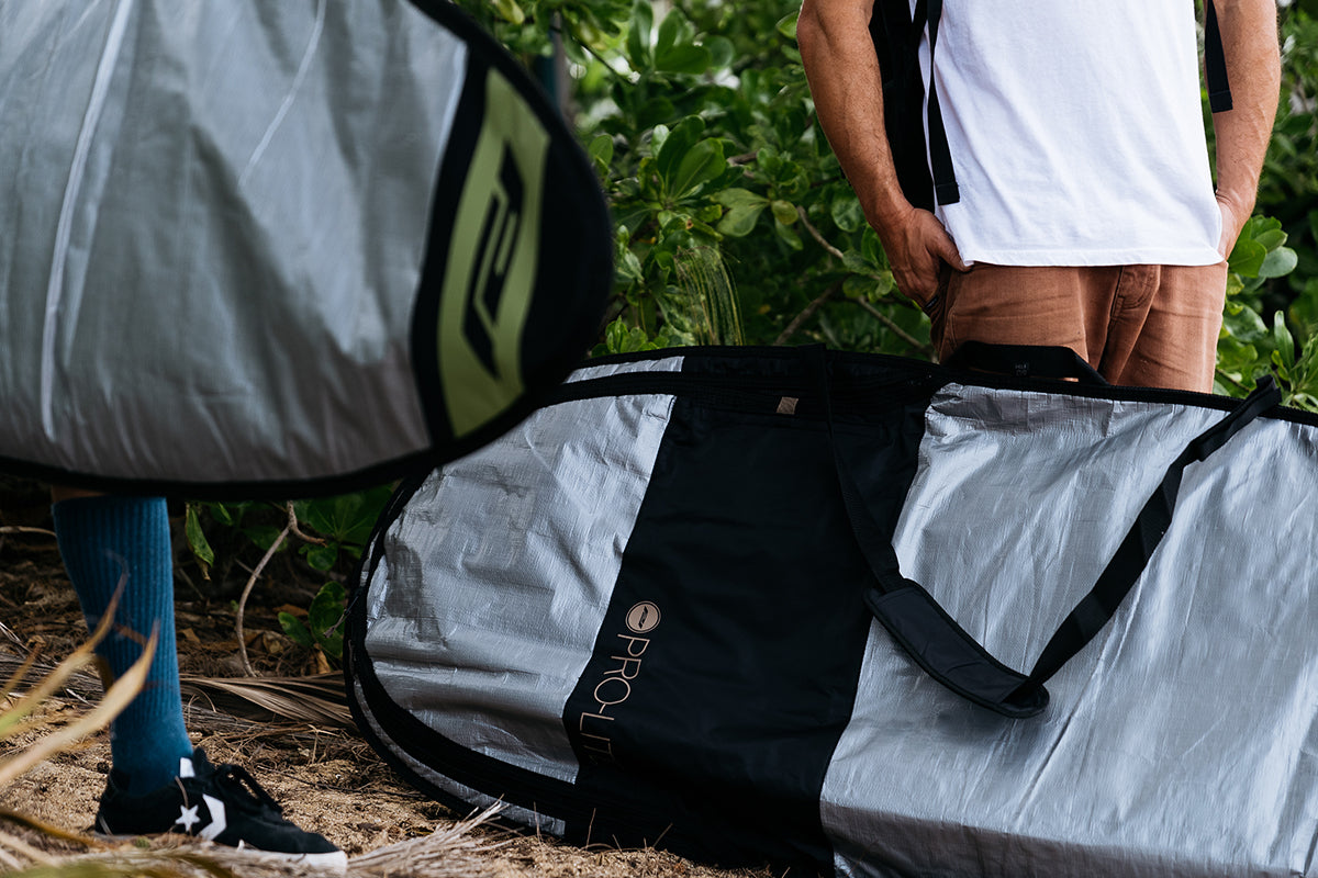 Resession surfboard day bags on beach