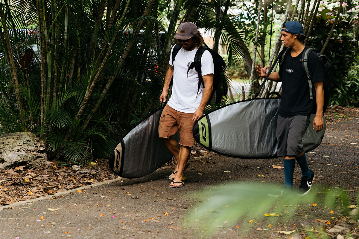 Walking with Resession day bags hawaii