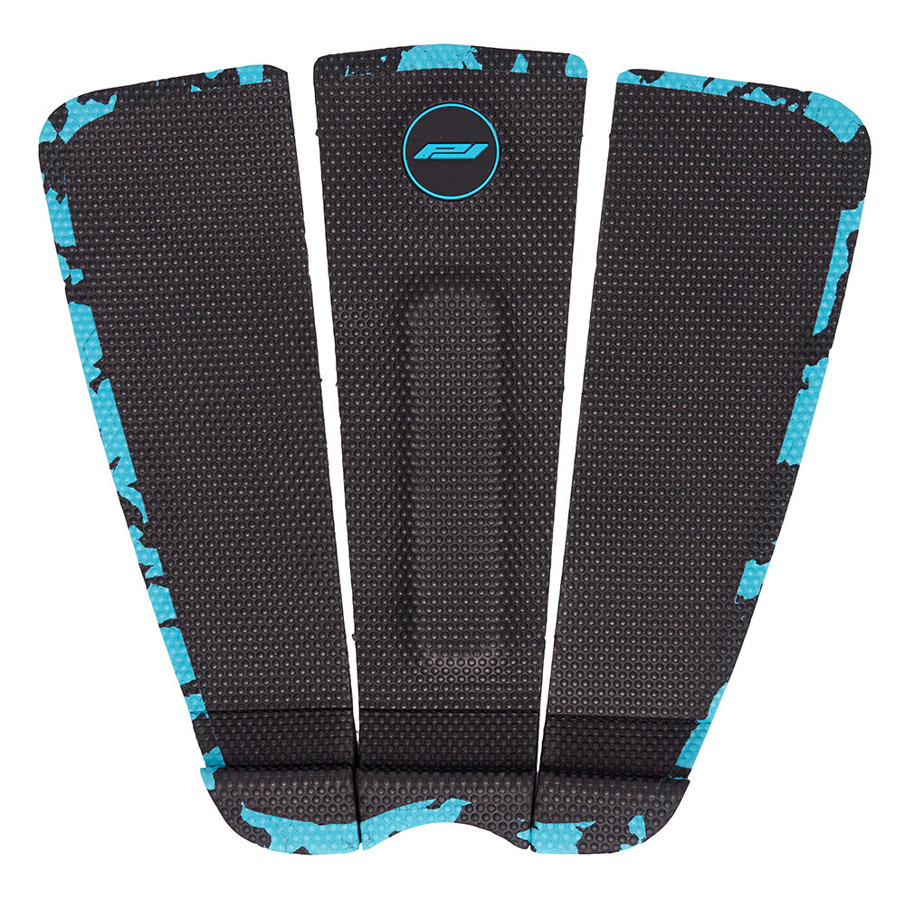 Eithan Osborne surfboard traction pad black/cyan camo-3 piece