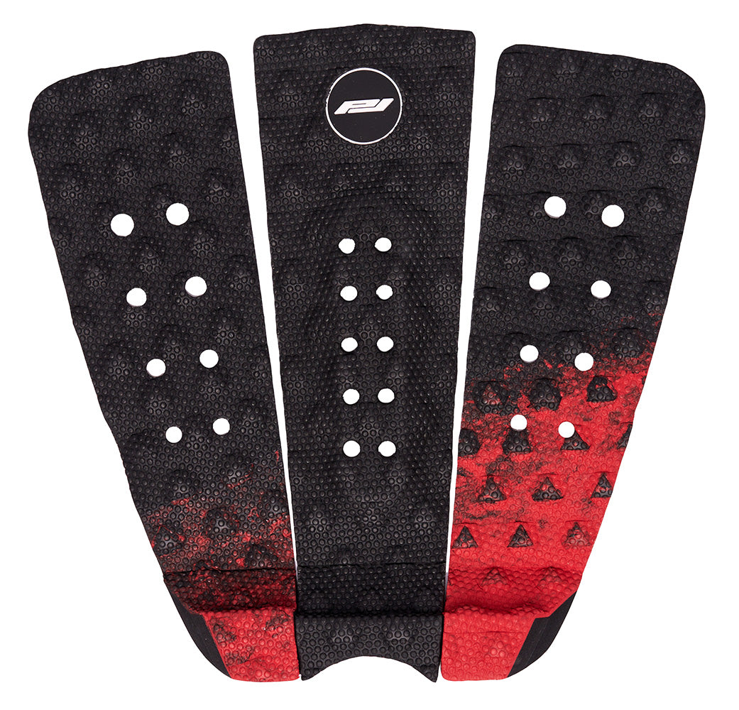 Keanu Asing surfboard traction pad black with red fade