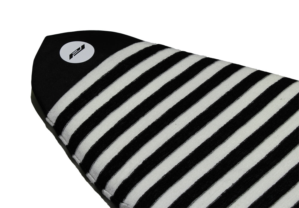 Pro-Lite fish/hybrid wide surfboard sock cover black white stripes