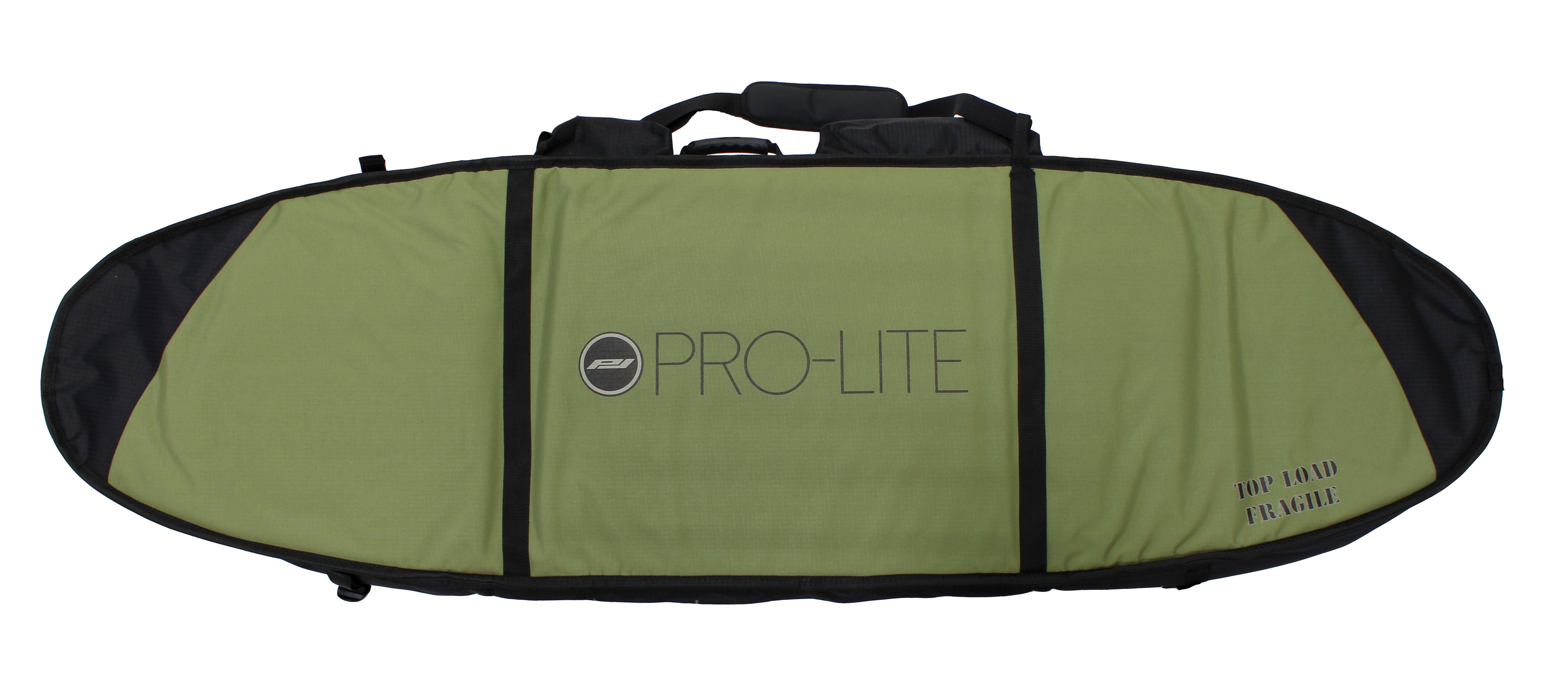 Pro-Lite finless coffin surfboard travel bag 2-3 boards-bottom view