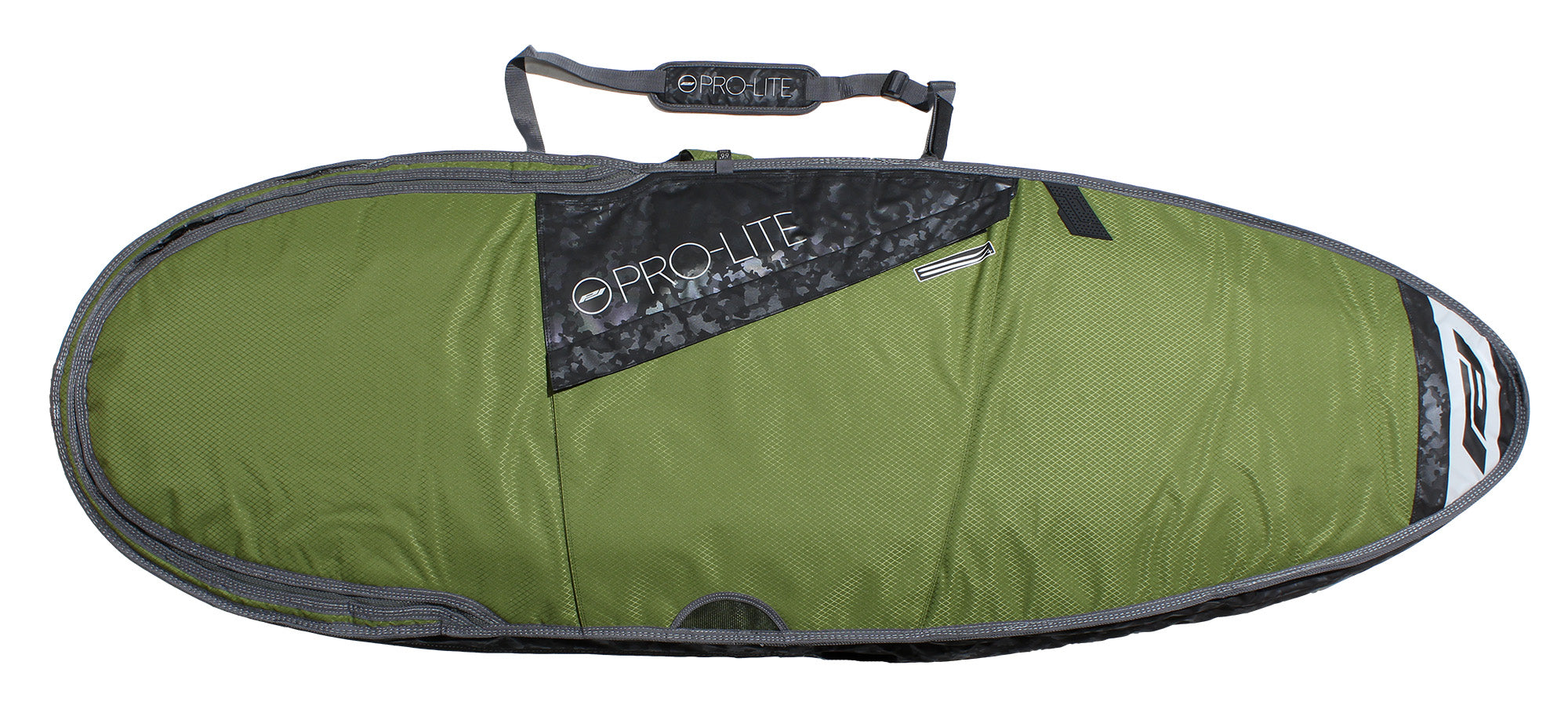 Pro-Lite smuggler fish/hybrid surfboard travel bag.