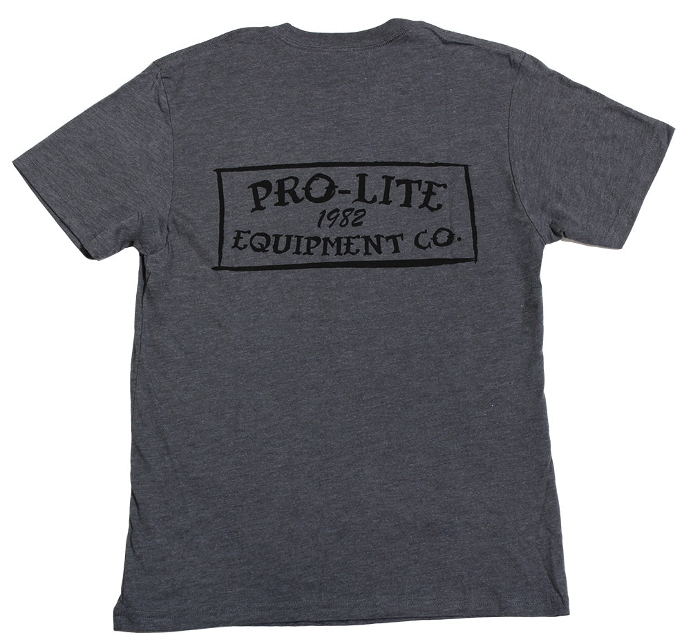 Pro-Lite equipment co. square logo tee shirt gray