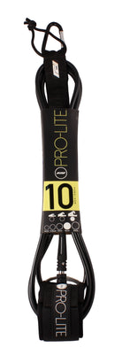 Pro-Lite black surfboard leash size 10'0 for large waves (survivor)