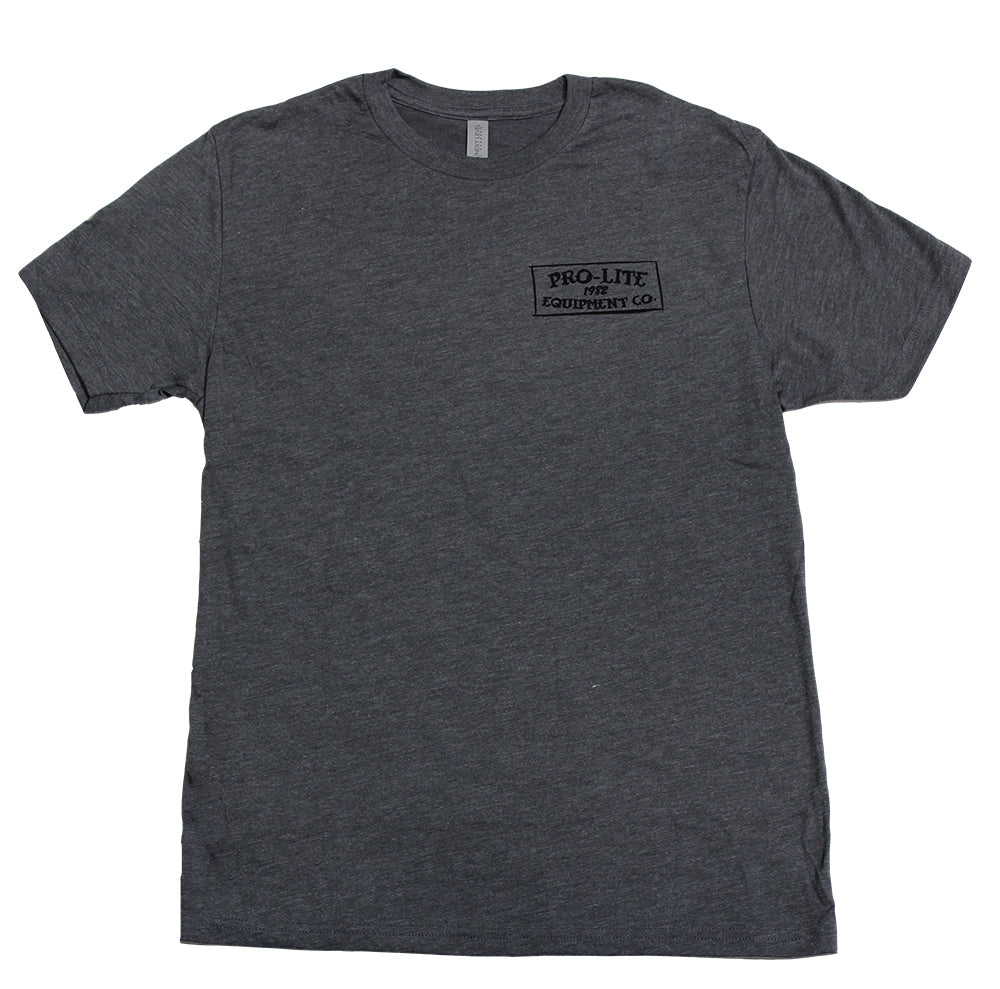 Pro-Lite equipment co. square logo tee shirt gray