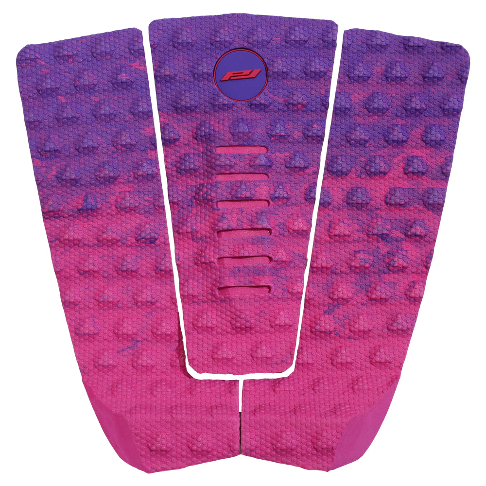 Mitch Crews surfboard traction pad purple and pink